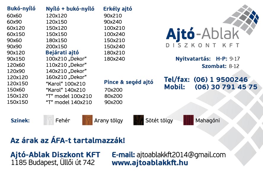 Ablak Ajto Budapest